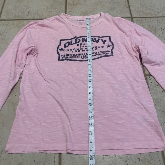 💙 Old Navy Pink Garment-Dyed Long Sleeve T-Shirt - Size S - Picture 6 of 6